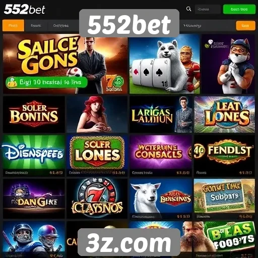 Principais jogos disponíveis na 552bet